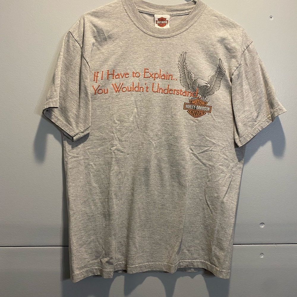 Harley-Davidson Gray Tee with Eagle Graphic